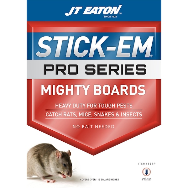 Jt Eaton Stick-Em Pro Series Small Glue Board Trap For Insects/Rodents/Snakes 1 pk 157P - main